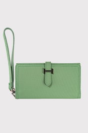 Zoozie Bags Cartera de Mujer Menta, 100% Piel PU, Elegante y Sofisticada, Múltiples Compartimentos para Tarjetas y Efectivo